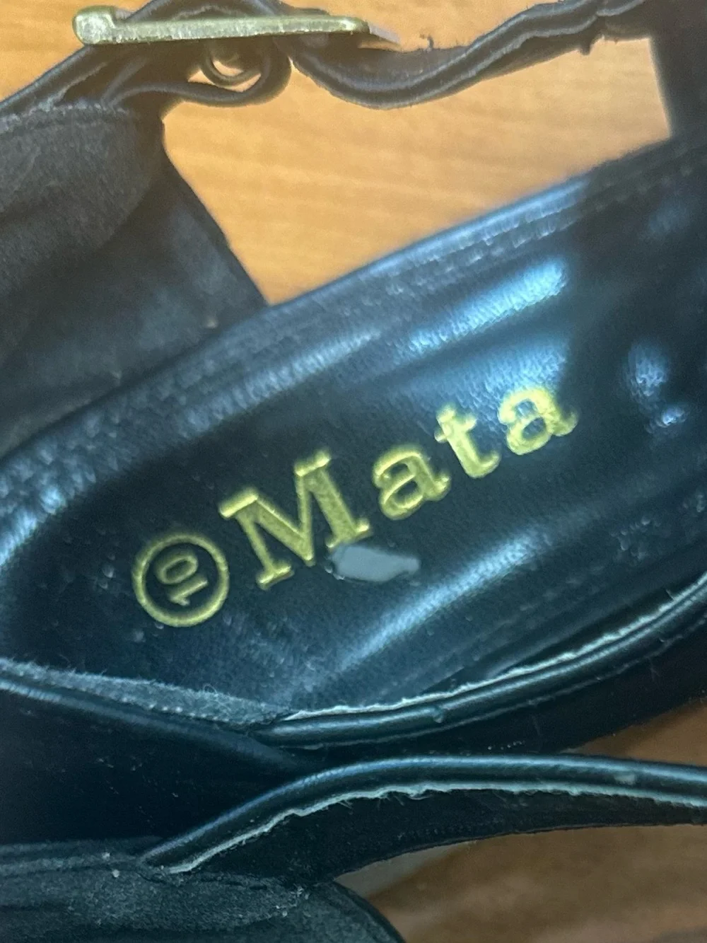 Mata Women's Western Black Laser-Cut Buckle Flats Boho Sz 10